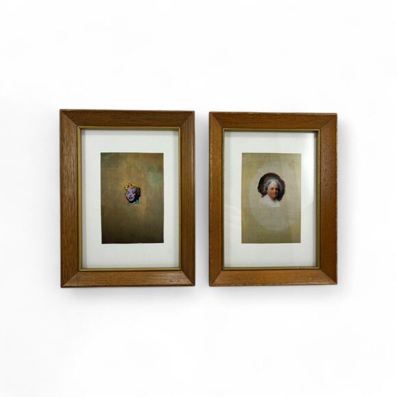 Framed Art Prints - Vintage Portraits from Art Books (Set of 2) - Picture 1 of 7